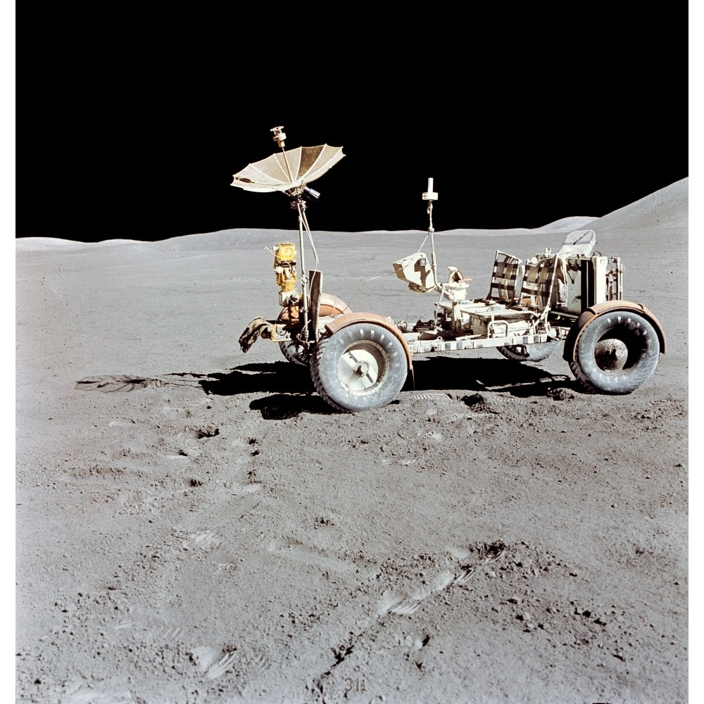 Apollo 15 Lunar Roving Vehicle on the moon Poster Print Image 2