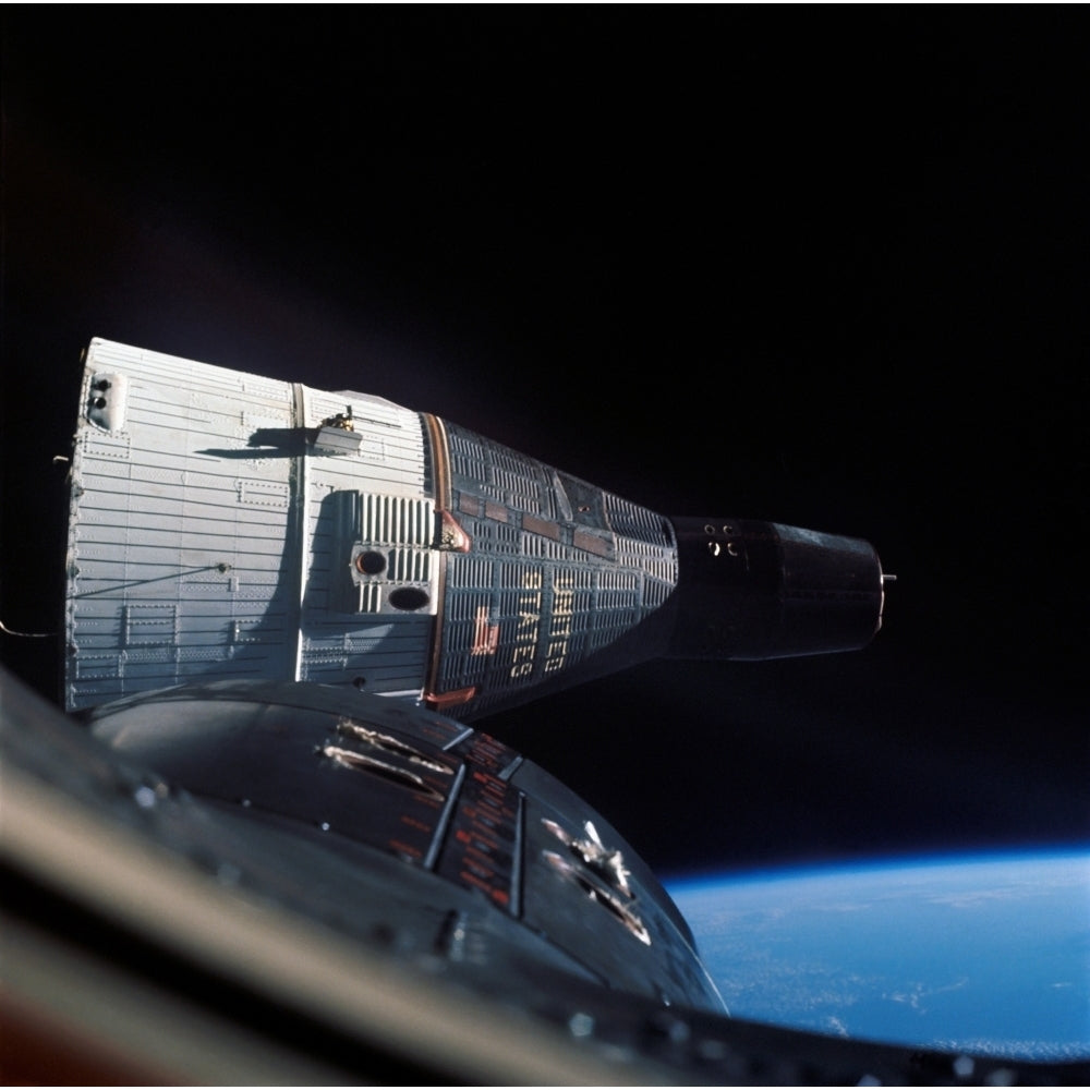 The Gemini 7 spacecraft in Earth orbit Poster Print Image 1