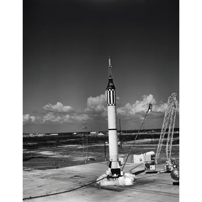 Launching of the Mercury-Redstone 3 rocket from Cape Canaveral Florida Poster Print by Stocktrek Images Image 2