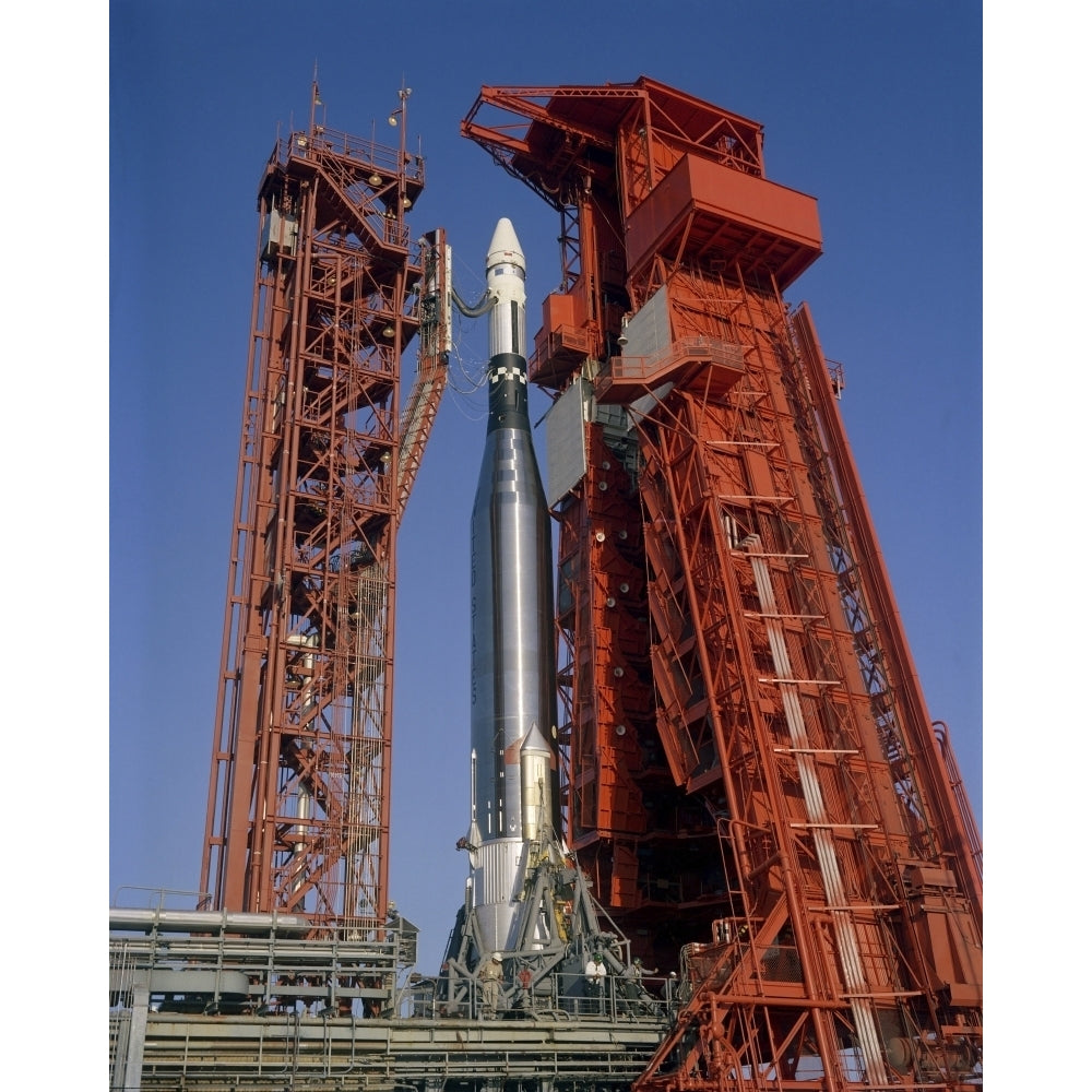 View of Launch Pad 14 during prelaunch operations for the Atlas/Agena Poster Print Image 2