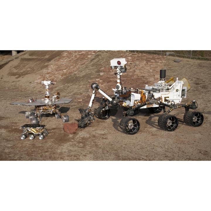 Three generations of Mars rovers Poster Print Image 1