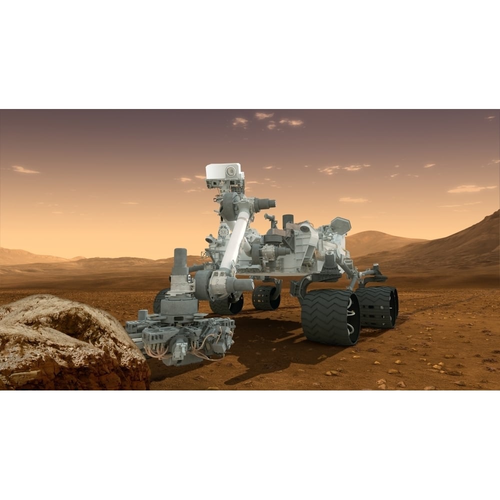 Artists concept of NASAs Mars Science Laboratory Curiosity rover Poster Print Image 1