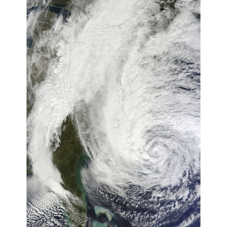 Hurricane Sandy off the southeastern United States Poster Print Image 1