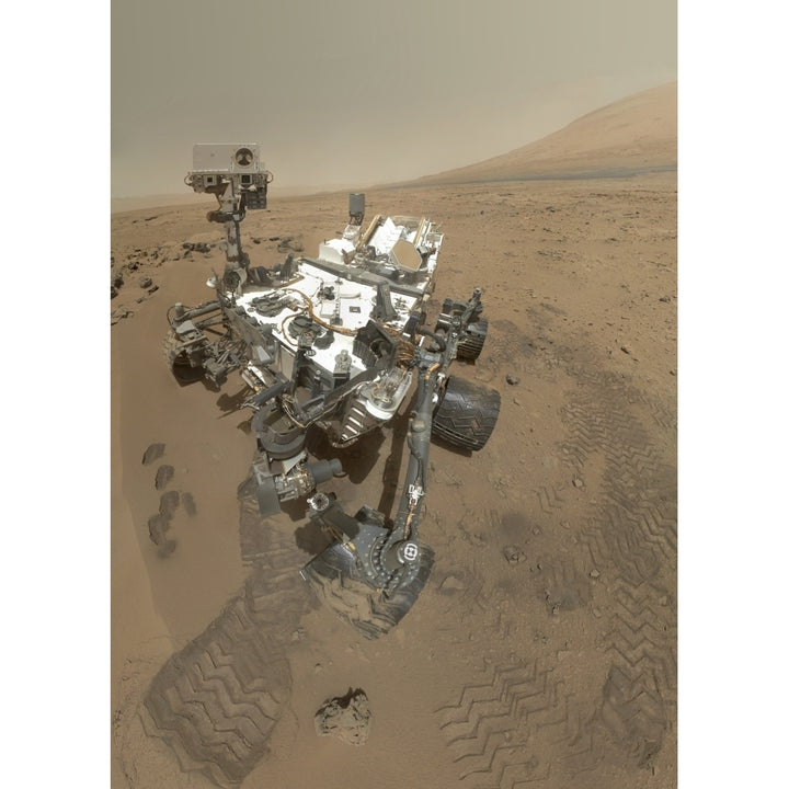 Self-portrait of Curiosity rover in Gale Crater on the surface of Mars Poster Print Image 1