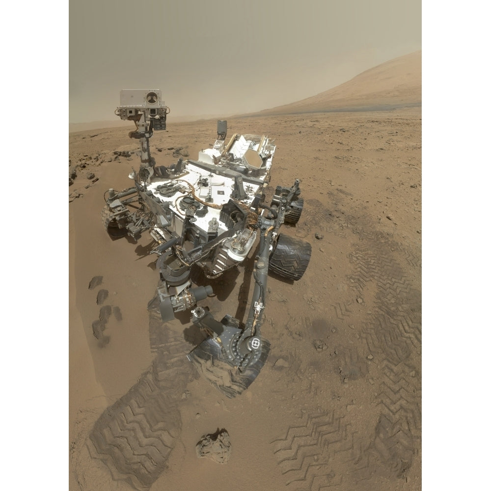 Self-portrait of Curiosity rover in Gale Crater on the surface of Mars Poster Print Image 2