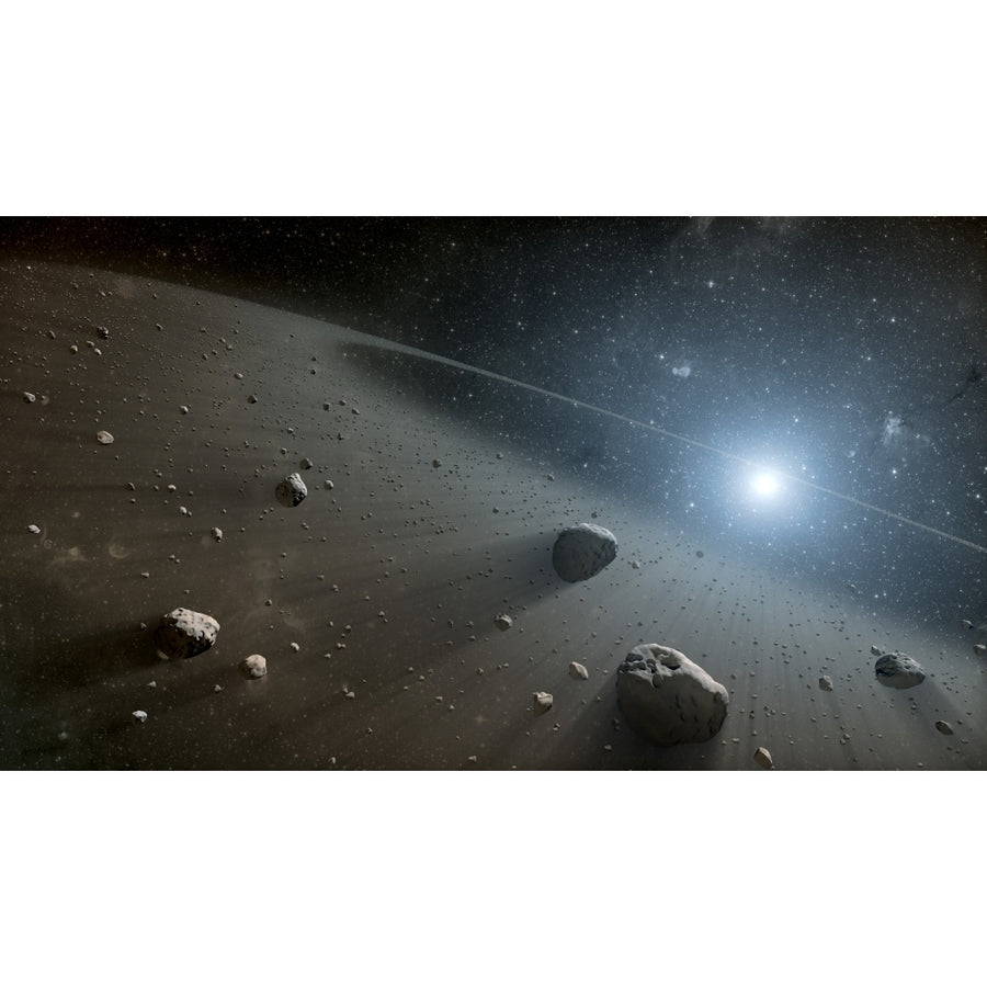 An asteroid belt around the bright star Vega Poster Print Image 1