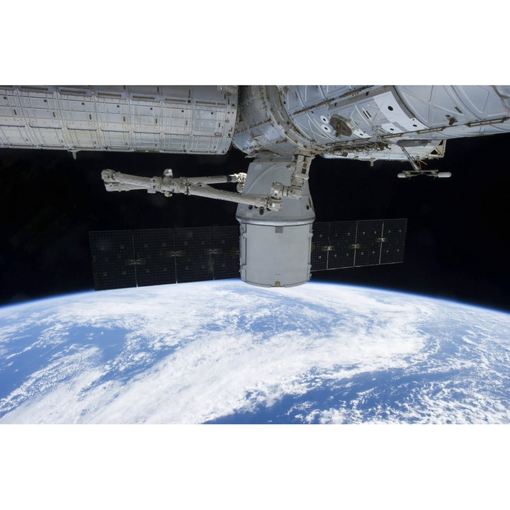 SpaceX Dragon during its docking with the International Space Station Poster Print Image 2