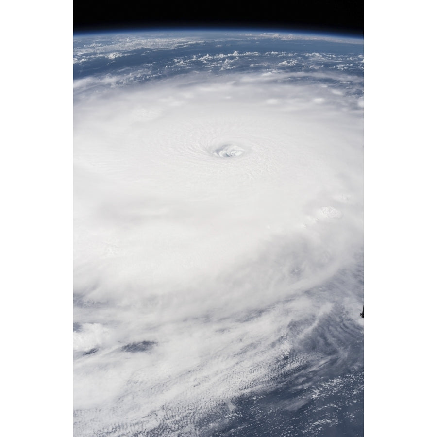 The eye of Hurricane Irma as seen from the International Space Station Poster Print by Stocktrek Images Image 1