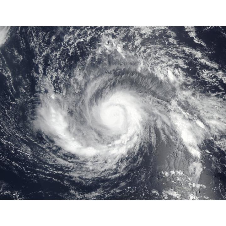 Satellite view of Hurricane Irma in the Atlantic Ocean Poster Print by Stocktrek Images Image 1