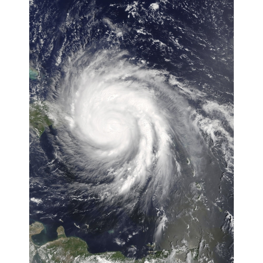 Hurricane Maria over Puerto Rico Poster Print by Stocktrek Images Image 1