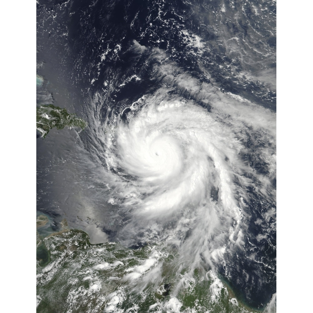 Hurricane Maria over the Leeward Islands Poster Print by Stocktrek Images Image 2