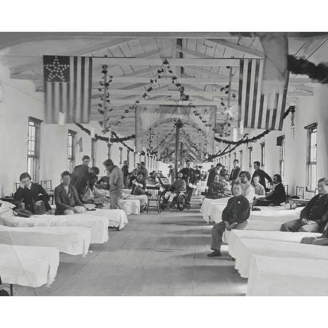 Wounded soldiers in hospital during the American Civil War Poster Print by Stocktrek Images Image 1