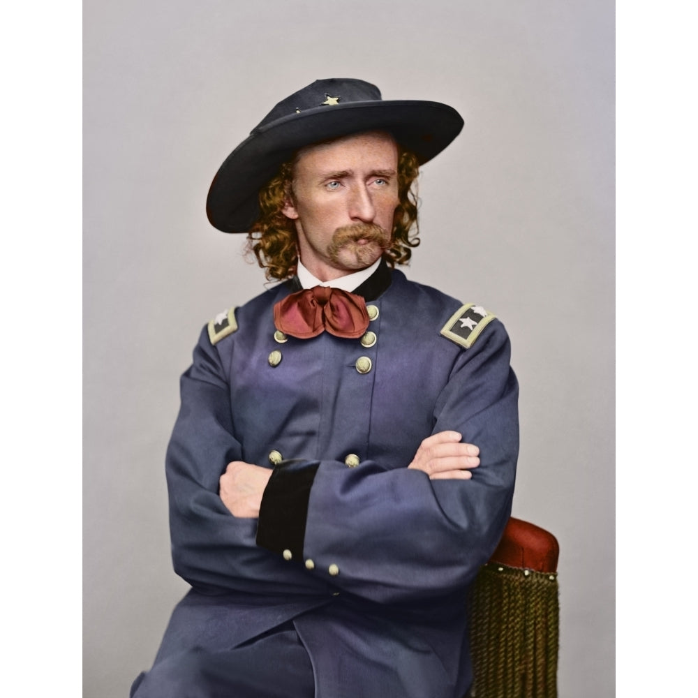 Civil War portrait of Major General George Armstrong Custer. Poster Print by Stocktrek Images Image 1