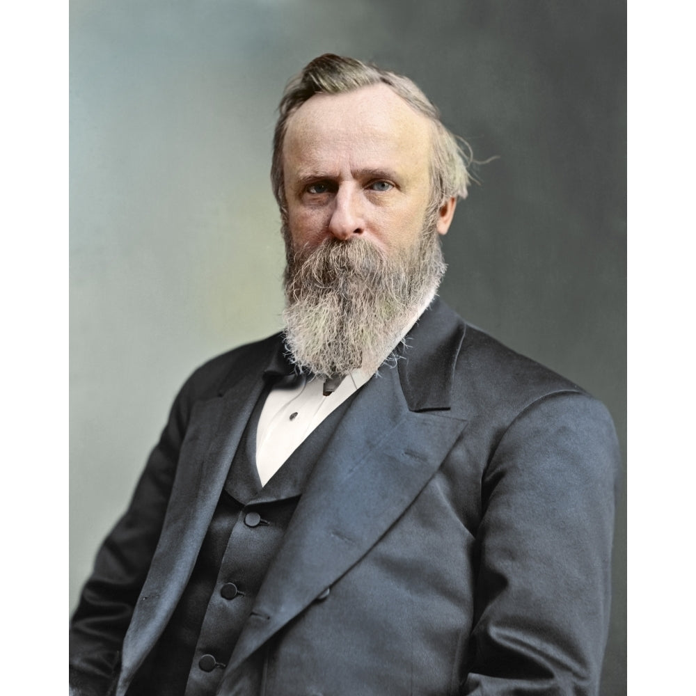 Vintage portrait of President Rutherford B. Hayes. Poster Print by Stocktrek Images Image 1