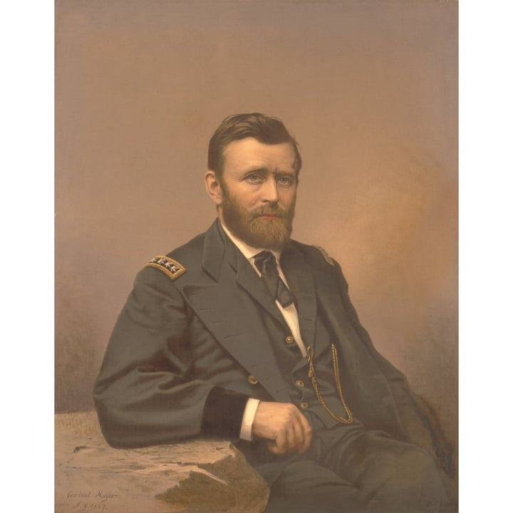 Painting of Lieutenant General Ulysses S. Grant circa 1867. Poster Print by Stocktrek Images Image 1