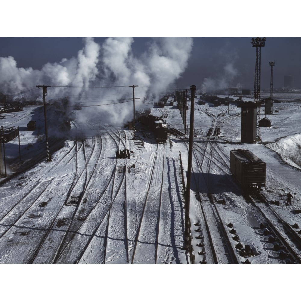 Belt Railway looking toward the west yard of clearing yard Chicago 1943. Poster Print by Stocktrek Images Image 1