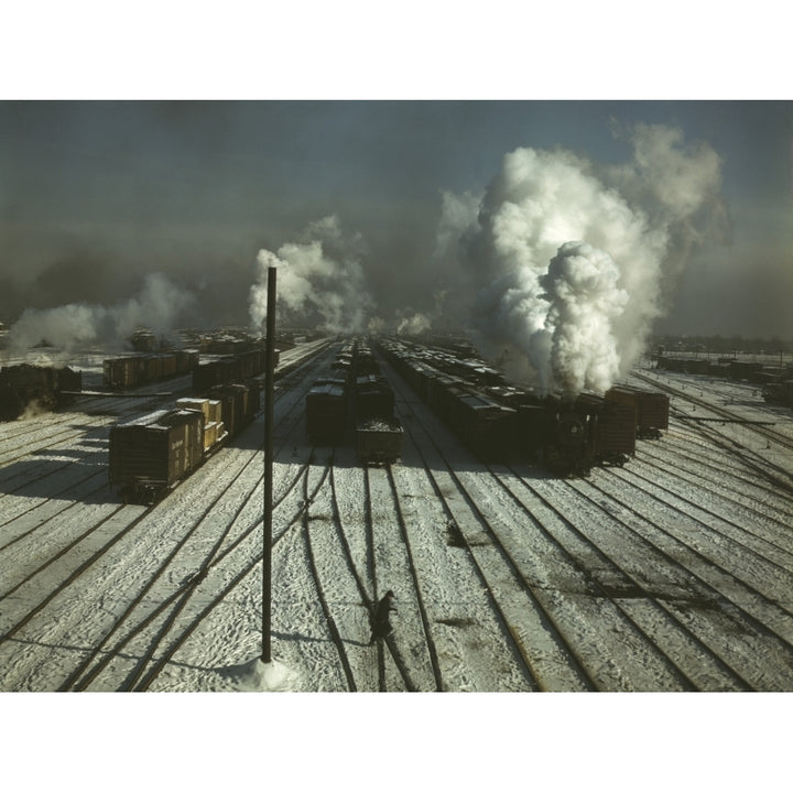 View of a classification yard at the Chicago and Northwestern Railroad Proviso Yard. Poster Print by Stocktrek Images Image 2