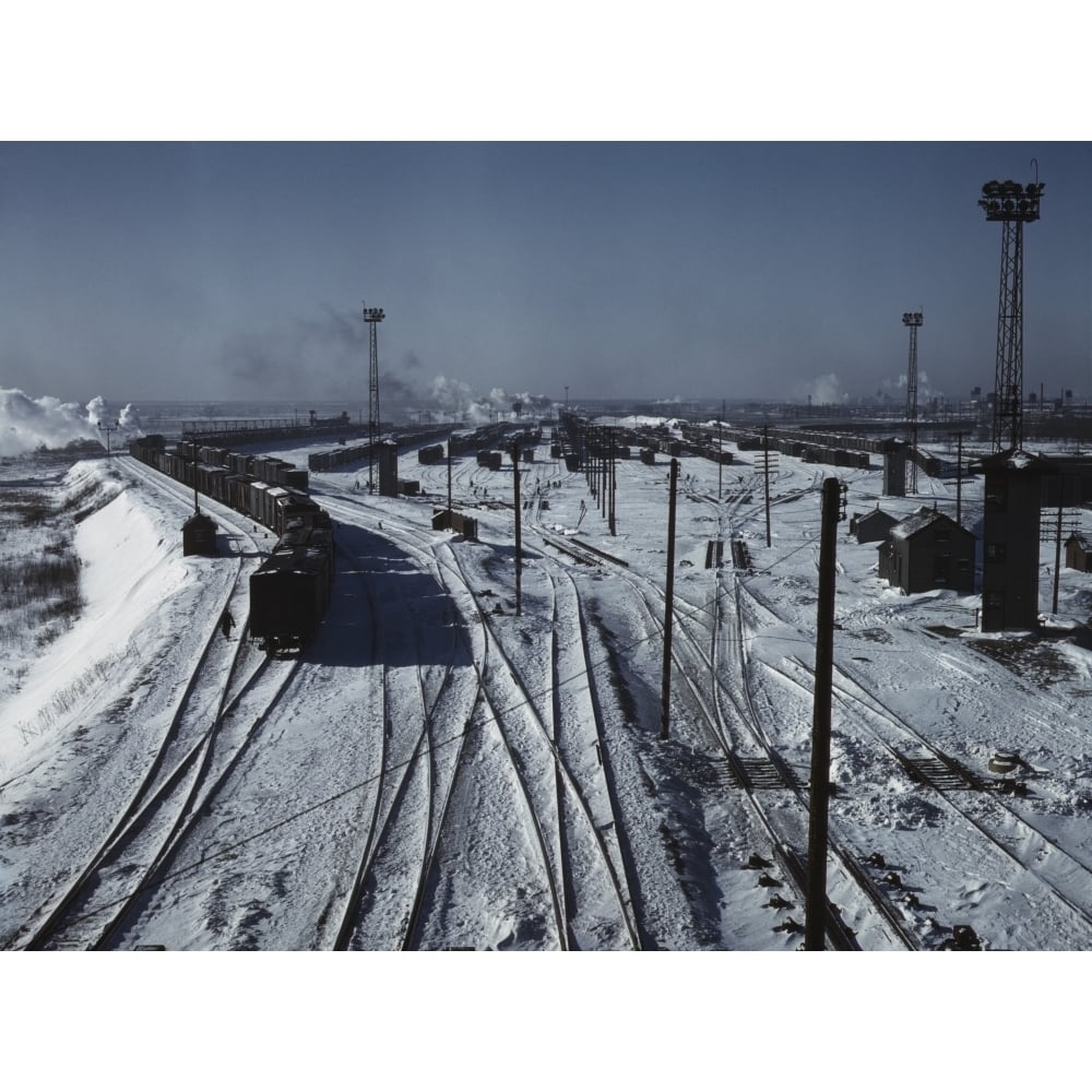 Belt Railway looking toward the west yard of clearing yard Chicago 1943. Poster Print by Stocktrek Images Image 1