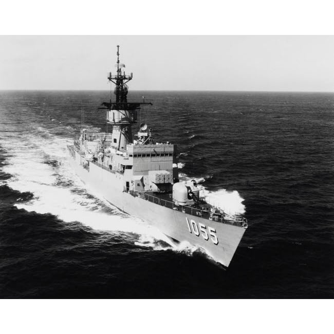 Escort ship USS Hepburn underway in the Pacific Ocean 1970 Poster Print by Stocktrek Images Image 1