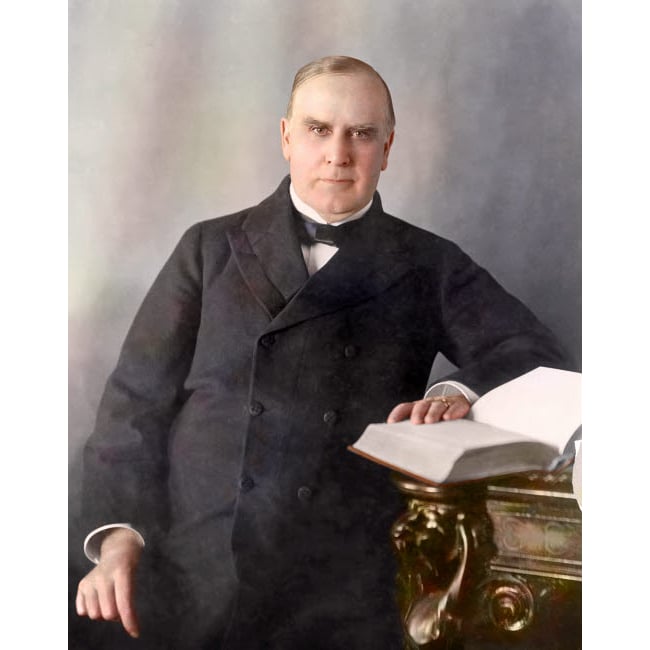 President William McKinley seated at desk circa 1900 Poster Print by Stocktrek Images Image 2