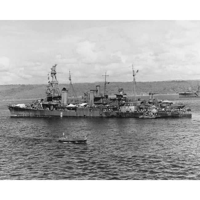 USS Pensacola alongside USS Vestal undergoing repair 1942 Poster Print by Stocktrek Images Image 1