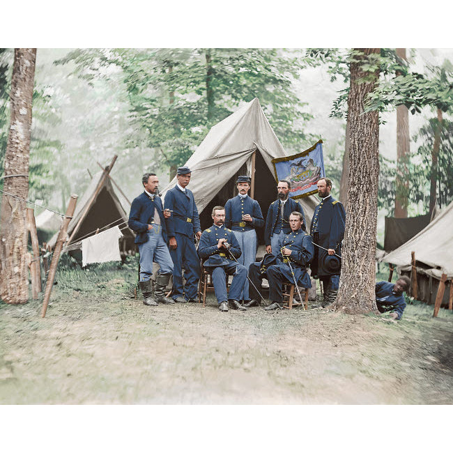 Officers from the 16th Pennsylvania Cavalry during the American Civil War Poster Print by Stocktrek Images Image 1