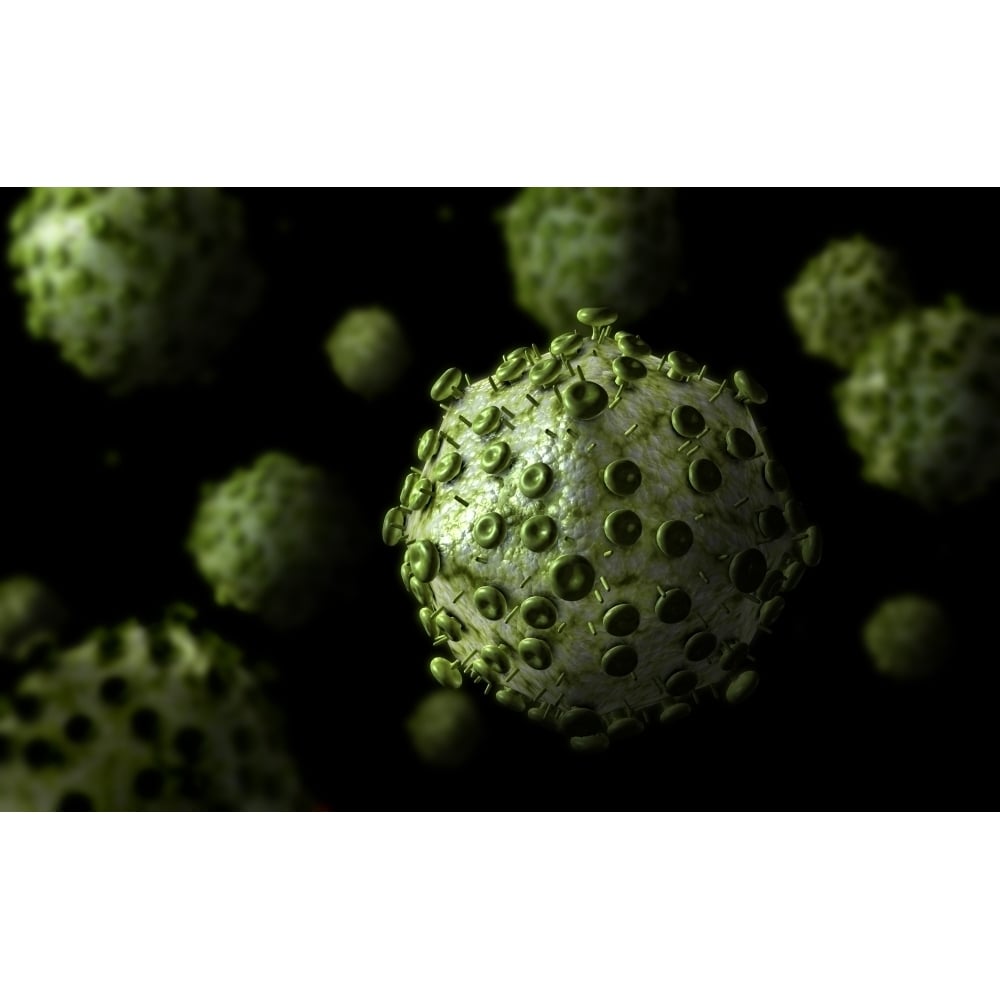 Microscopic view of HIV Poster Print Image 1