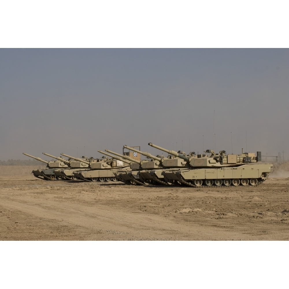 M1 Abrams tanks at Camp Warhorse Poster Print Image 1