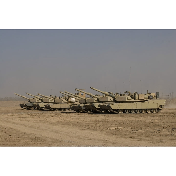 M1 Abrams tanks at Camp Warhorse Poster Print Image 2