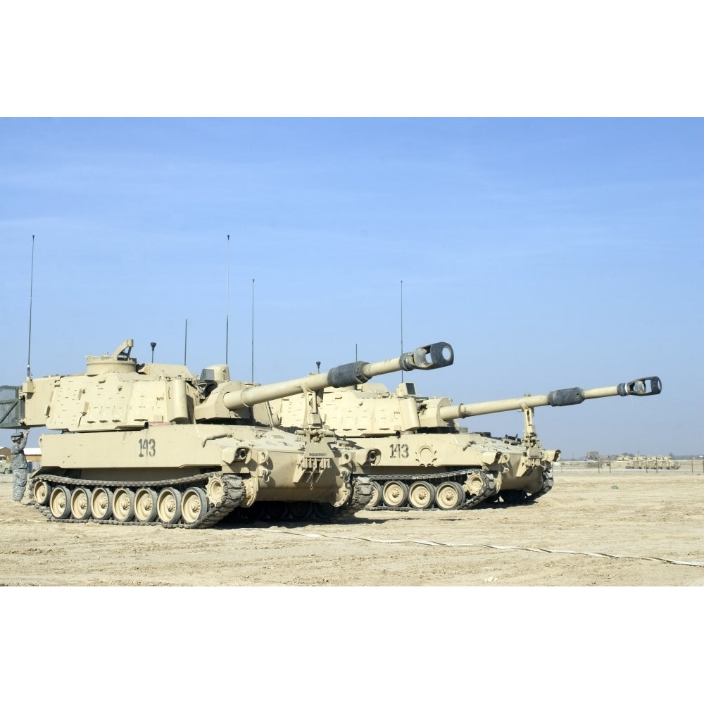 M109 Paladin a self-propelled 155mm howitzer Poster Print Image 2