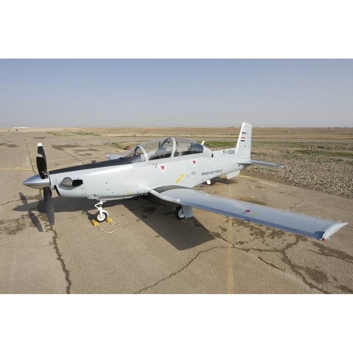 COB Speicher Tikrit Iraq - A T-6 Texan trainer aircraft of the Iraqi Air Force Poster Print Image 1