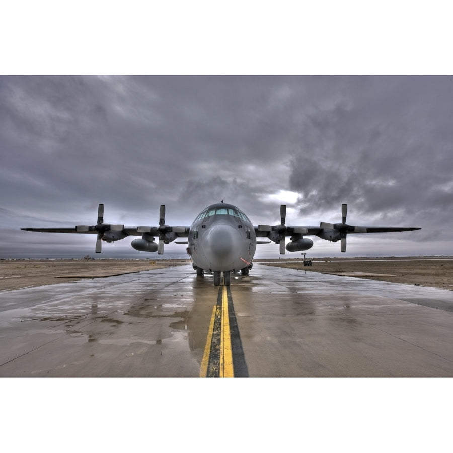 High dynamic range image of a U.S. Air Force C-130 Hercules Poster Print Image 1