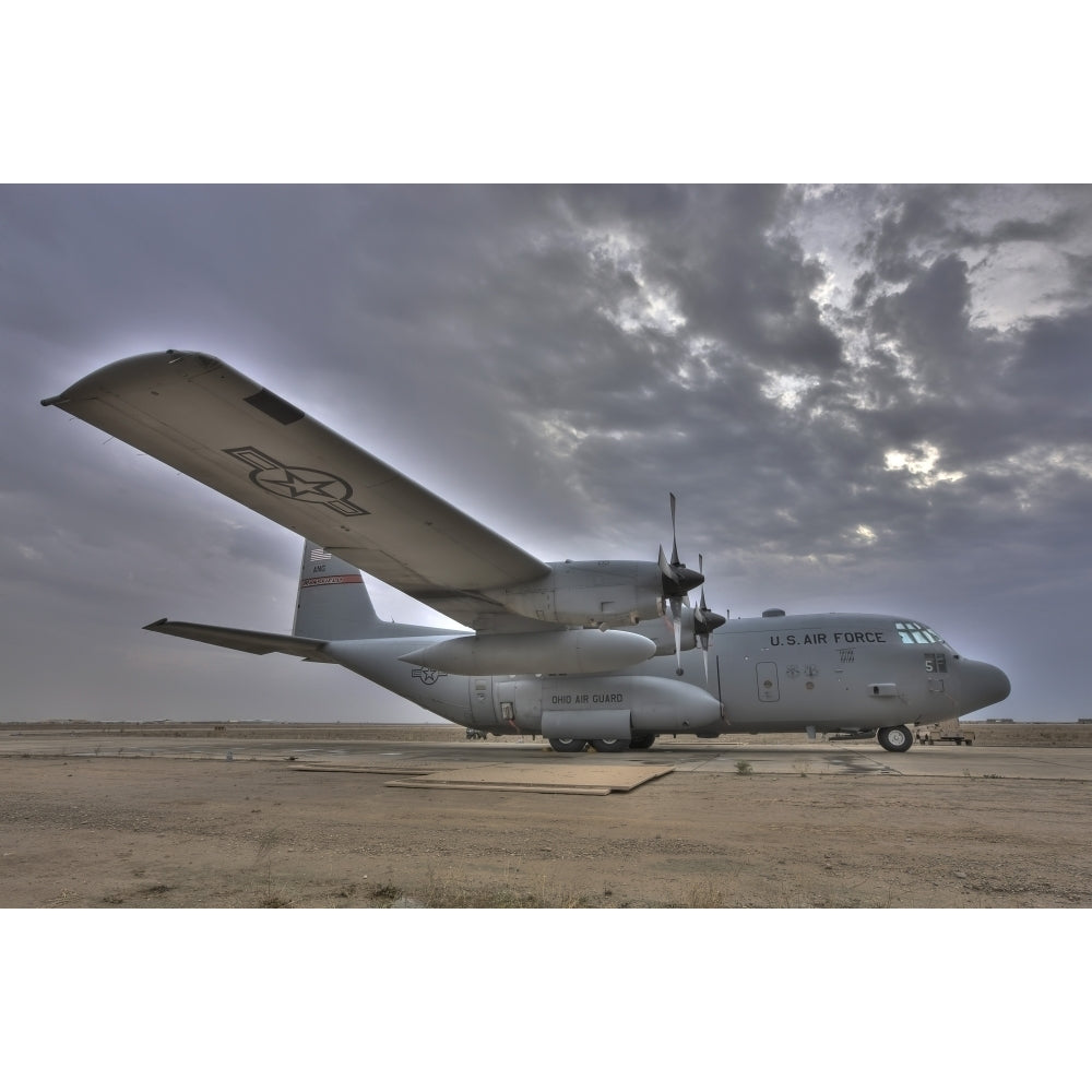 High dynamic range image of a U.S. Air Force C-130 Hercules Poster Print Image 2