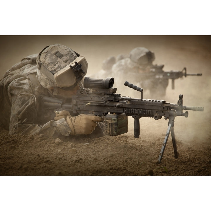 U.S. Army Ranger in Afghanistan combat scene Poster Print Image 2