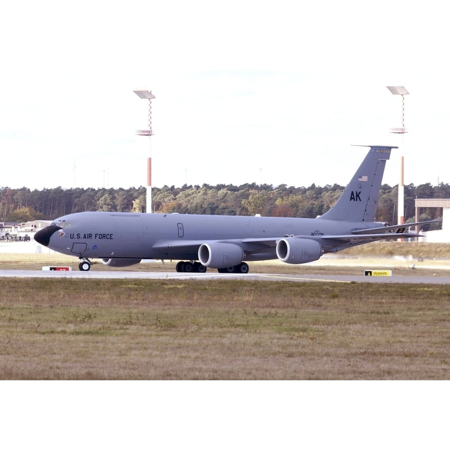 A KC-135R Stratotanker taxiing at Ramstein Air Base Germany Poster Print Image 1