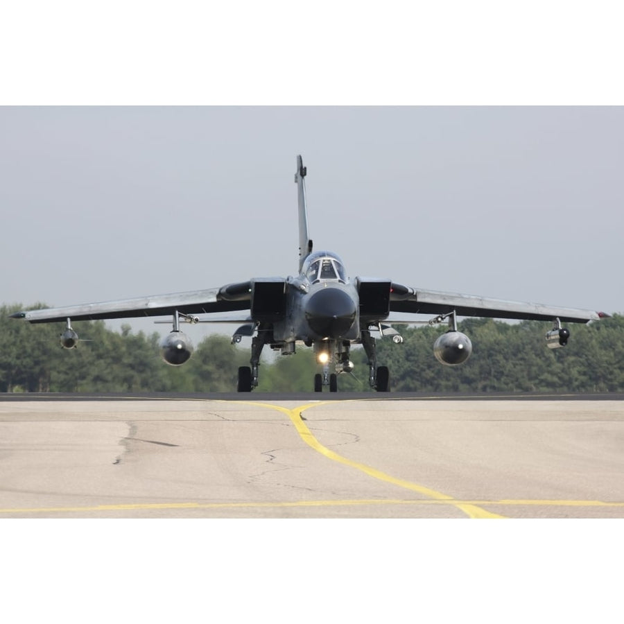 German Tornado ECR on the runway at Lechfeld Airfield Germany Poster Print Image 1