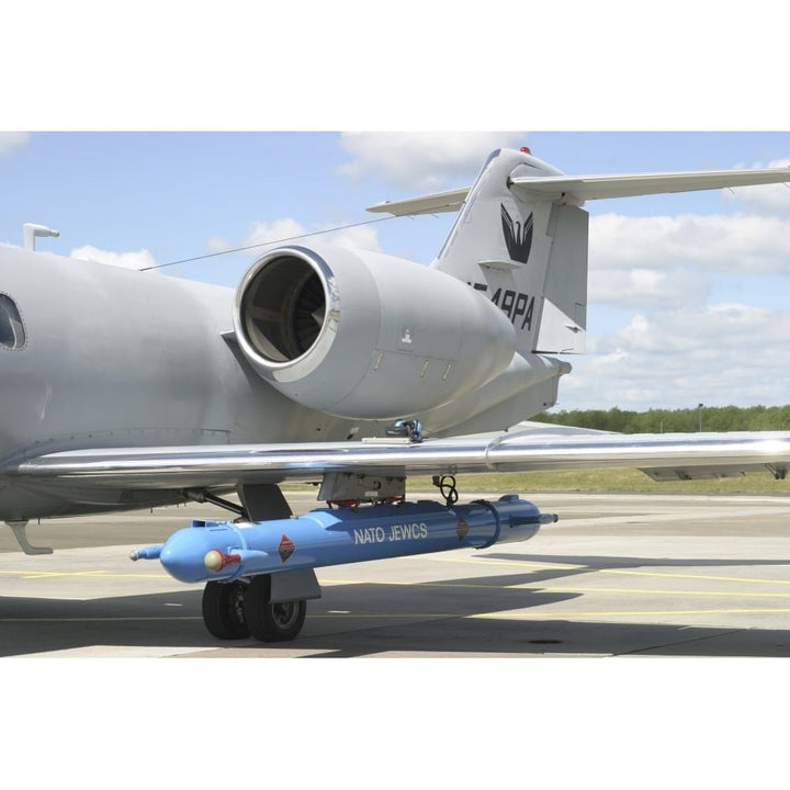 Jamming pod on a Learjet Hohn Air Base Germany Poster Print Image 1