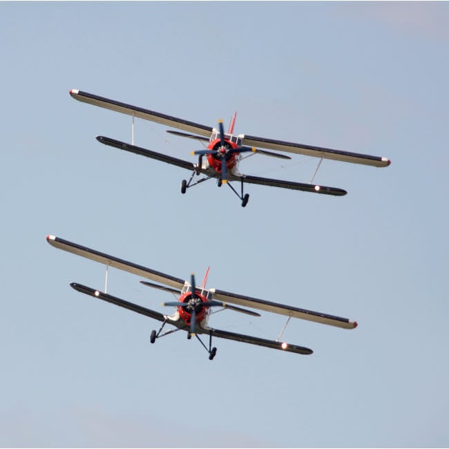 Two Antonov An-2 bi-planes in formation over Czech Republic Poster Print by Timm Ziegenthaler/Stocktrek Images Image 1