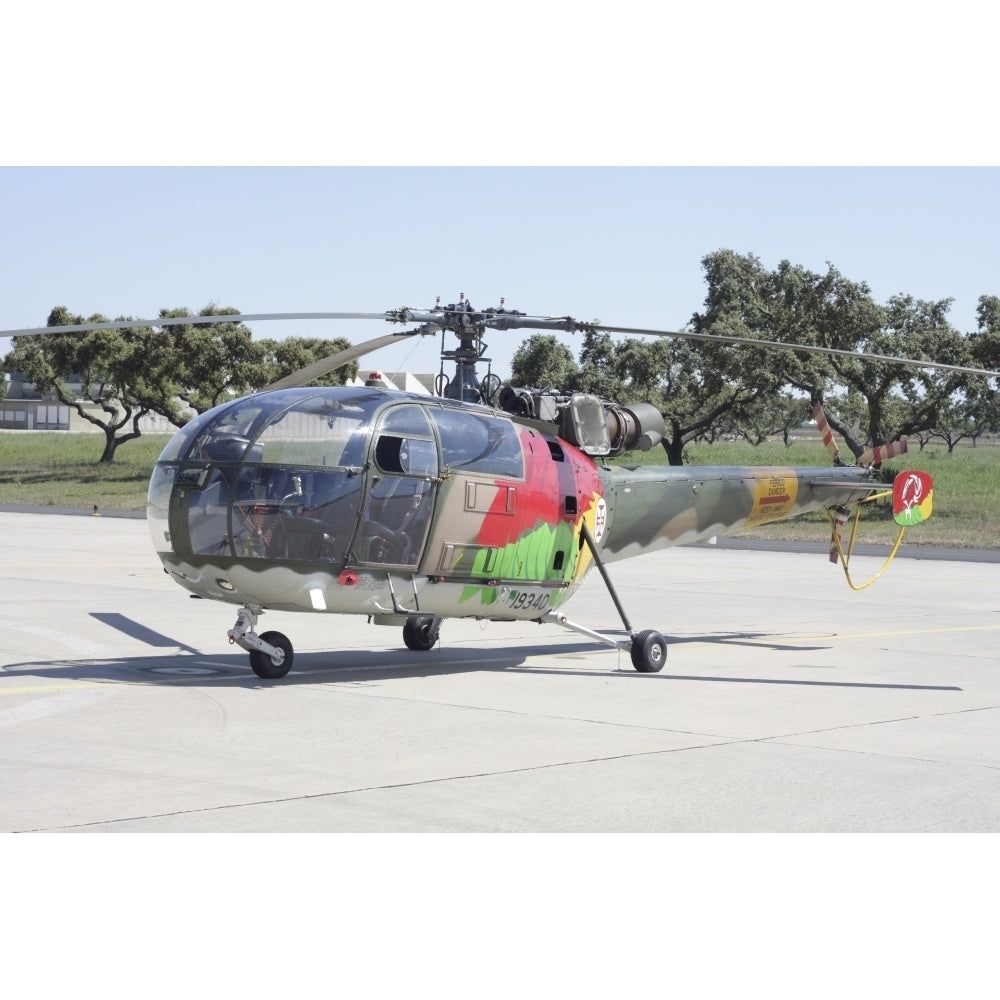 An Alouette III light utility helicopter of the Portuguese Air Force Poster Print Image 1