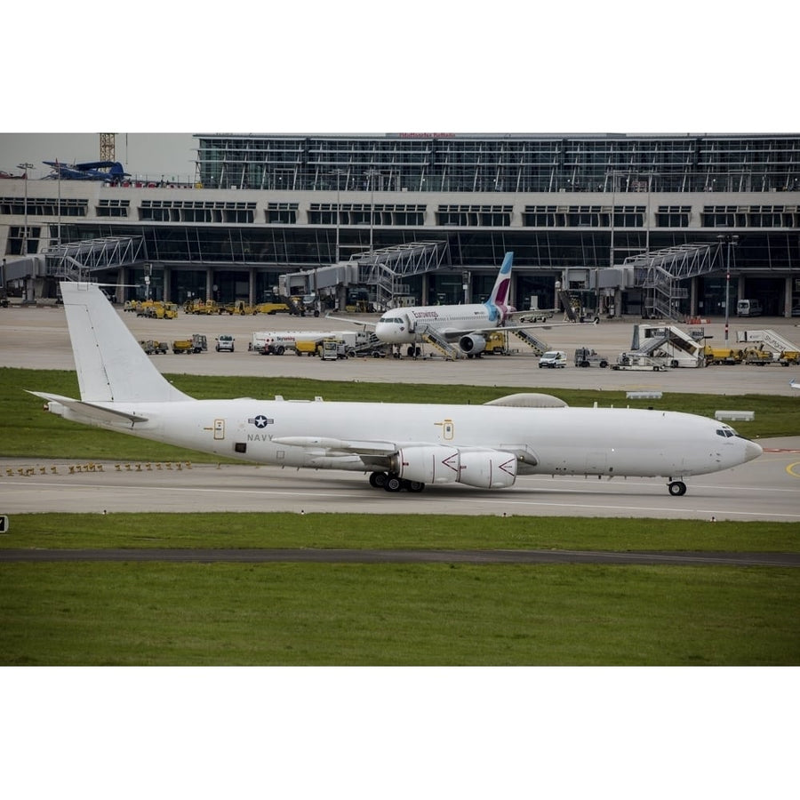 A US Navy E-6B Mercury of taxiing in Stuttgart Germany Poster Print by Timm Ziegenthaler/Stocktrek Images Image 1