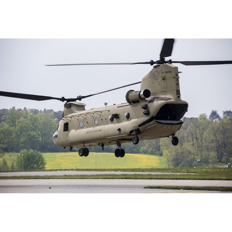 CH-47F Chinook of U.S. Army Europe departing Berlin Germany. Poster Print by Timm Ziegenthaler/Stocktrek Images Image 1