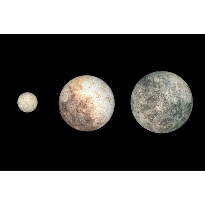 Dwarf planets Ceres Pluto and Eris Poster Print Image 1