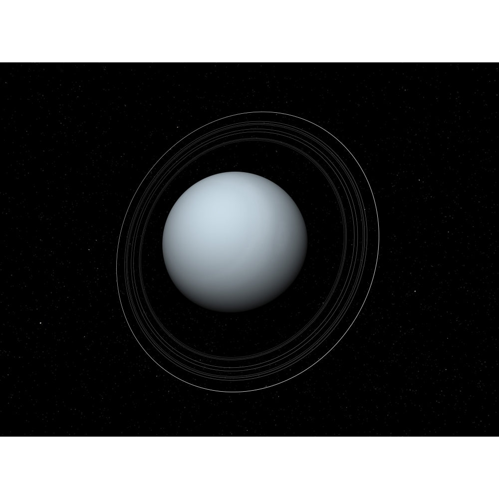 Artists concept of Uranus and its rings Poster Print Image 1