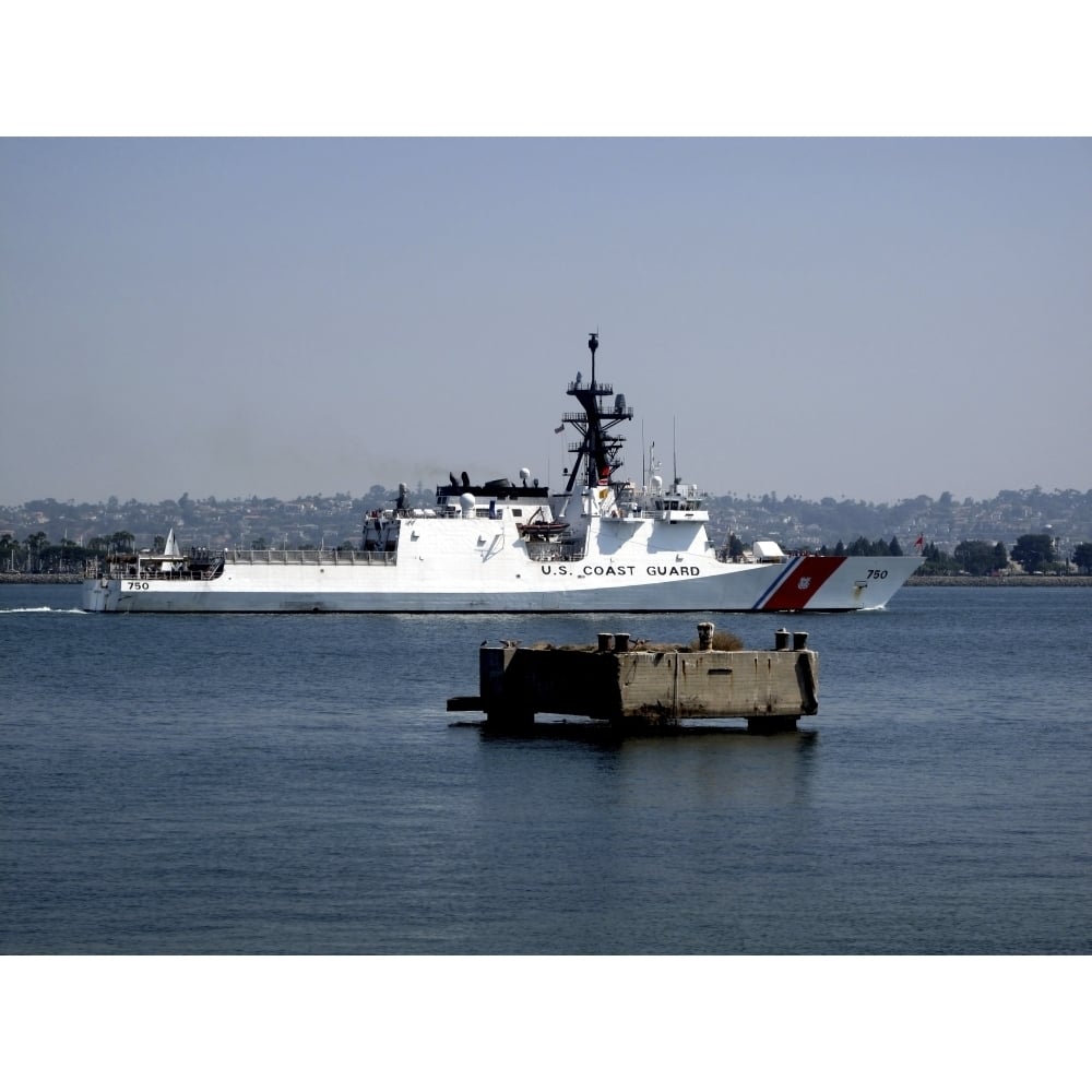 USCGC Bertholf underway in San Diego Bay California Poster Print Image 2