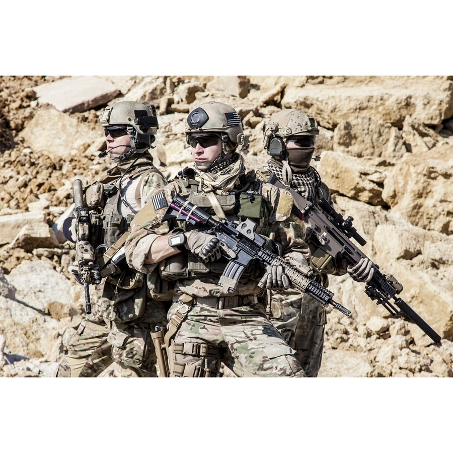 United States Army rangers in the mountains. Poster Print by Oleg Zabielin/Stocktrek Images Image 1