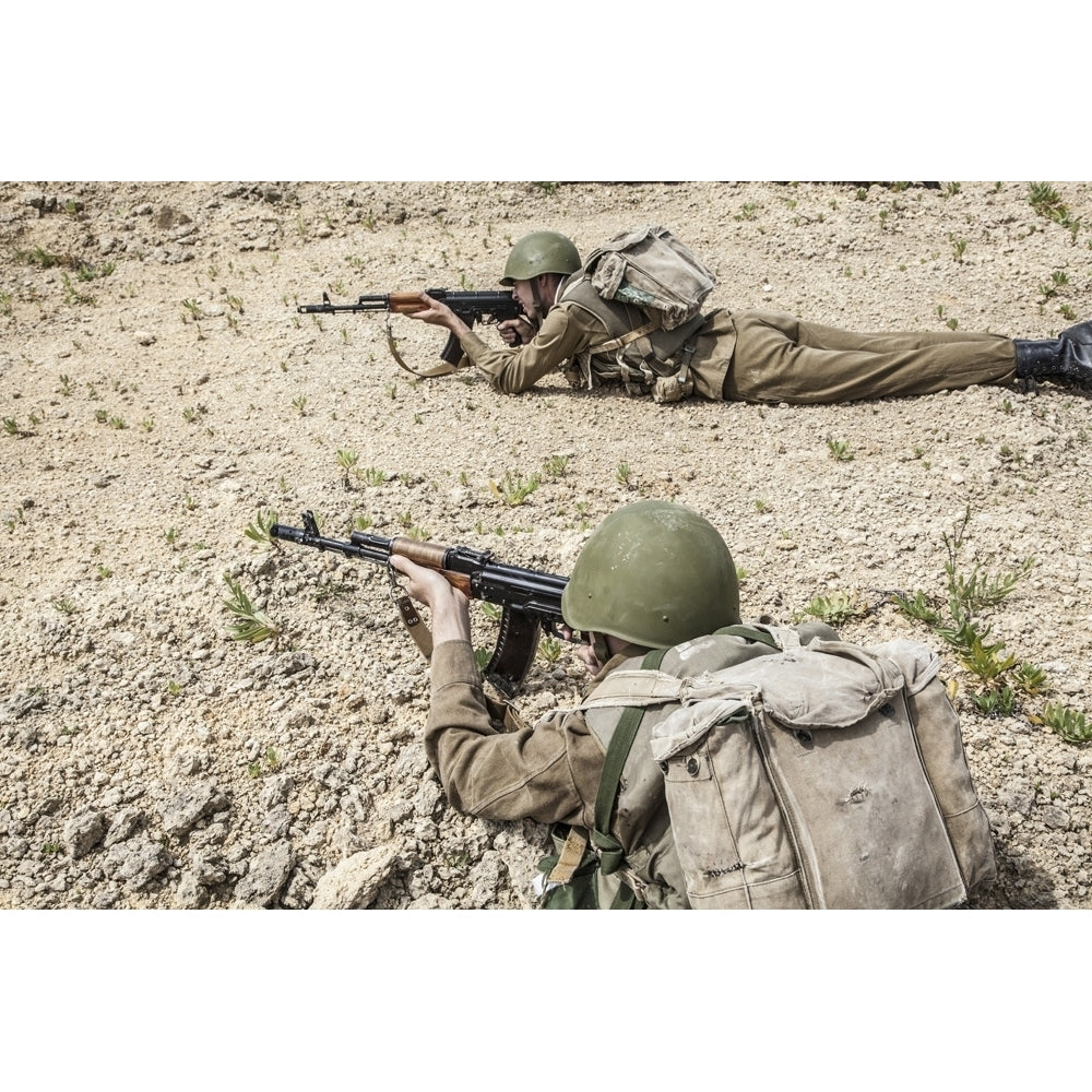 A Soviet Spetsnaz special operations group on a mission. Poster Print by Oleg Zabielin/Stocktrek Images Image 1