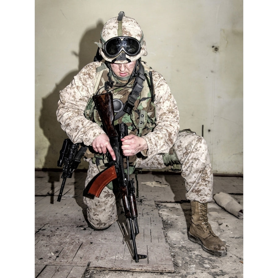 disassembling and neutralizing an illegal weapon found during a raid. Poster Print by Oleg Zabielin/Stocktrek Images Image 1