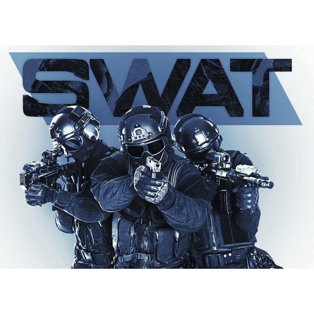 SWAT police special forces pointing their weapons. Poster Print by Oleg Zabielin/Stocktrek Images Image 1