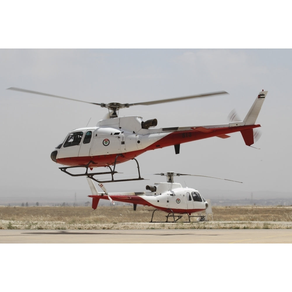 A pair of AS350 Squirrel helicopters of the Royal Jordanian Air Force Poster Print Image 2