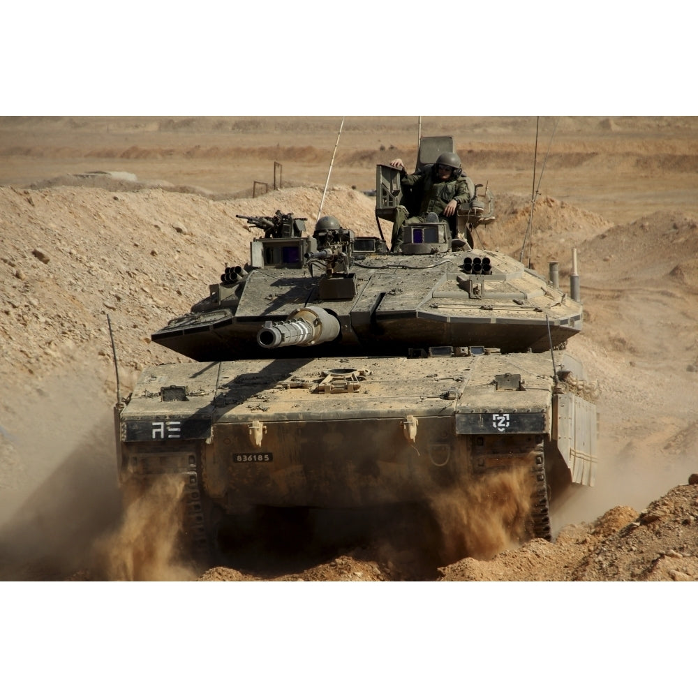 An Israel Defense Force Merkava Mark IV main battle tank Poster Print Image 2